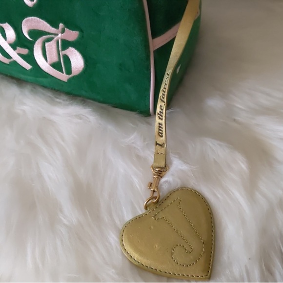 RARE💕VINTAGE Juicy Couture Green and Pink Bowler💚🎀 - Picture 9 of 15